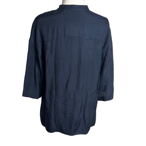 Vince Silk Blend Utility Shirt blue Sz S - Picture 5 of 9